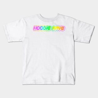 Hoodie Rave Rainbow Inverted One-Liner Kids T-Shirt